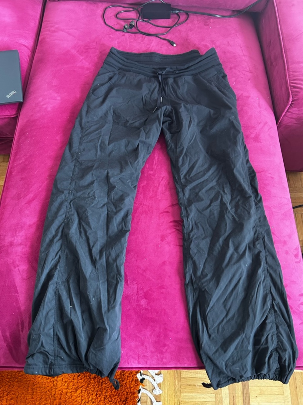 Lululemon, black studio pants, size 8